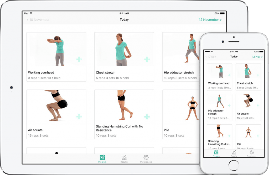 PhysiApp exercises